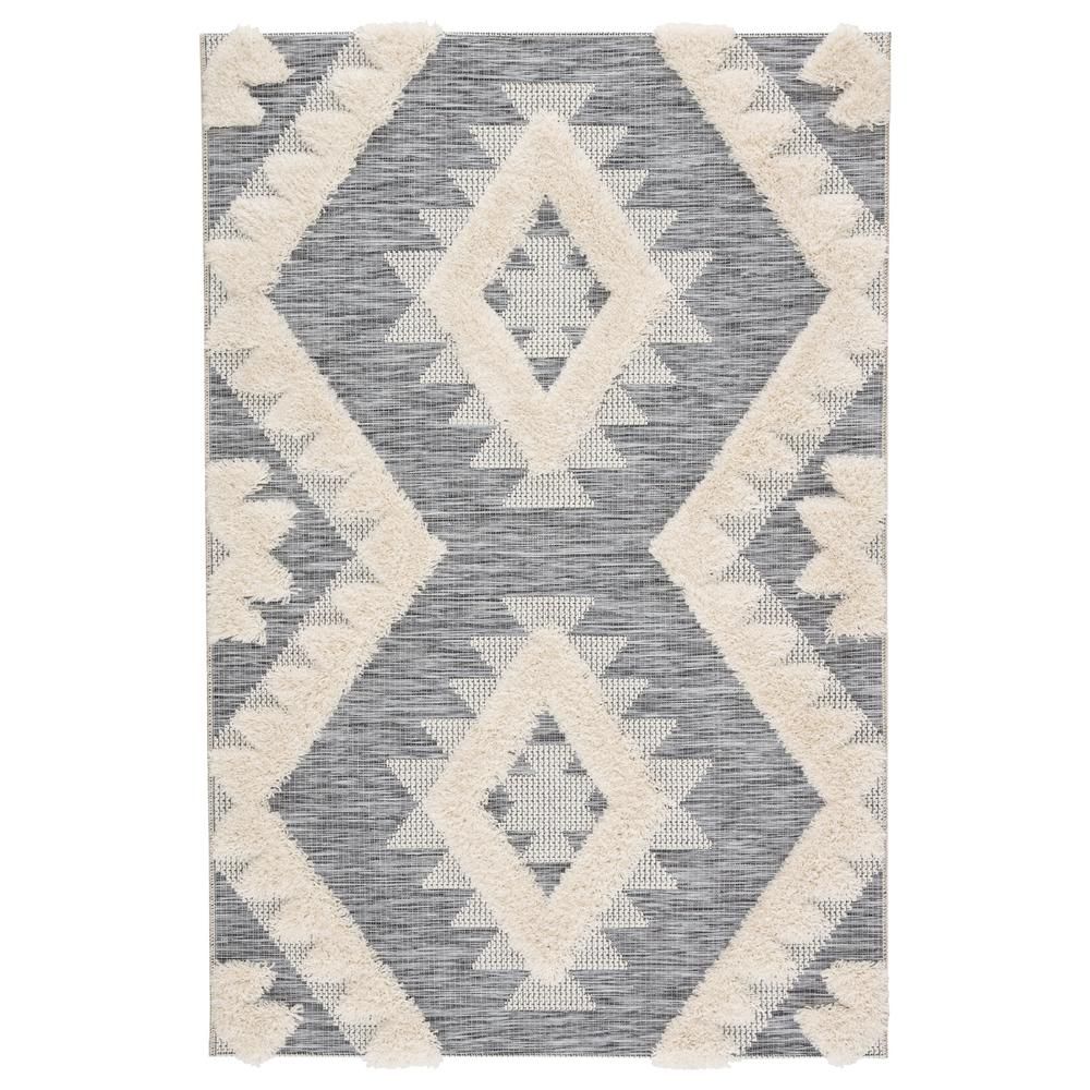 Jaipur Living Parades Geometric 7 ft. 10 in. x 10 ft. 10 in. Gray Area Rug, Gray/Ivory