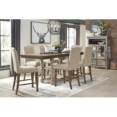 Javier 7 Piece Counter Height Drop Leaf Dining Set