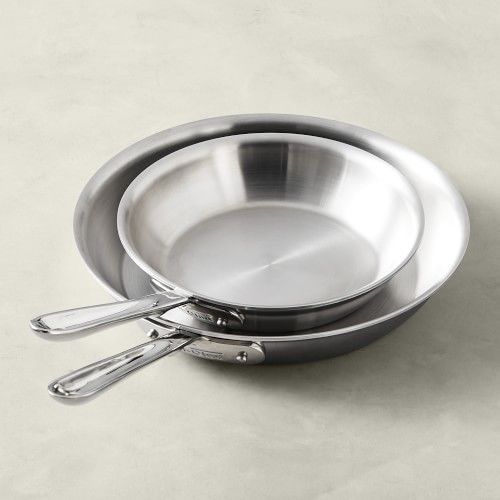 All-Clad d5 Stainless-Steel Deep Skillet Set, 8 1/2-Inch &amp; 10 1/2-Inch