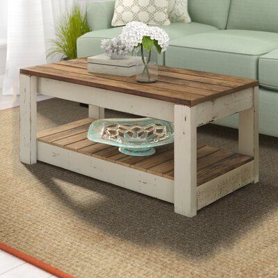 Elihu Solid Wood Coffee Table Wayfair, Solid Wood Coffee Tables Made In Usa