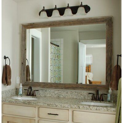 Elzira Rustic Bathroom Vanity Mirror, Wayfair Mirror Bathroom Cabinet
