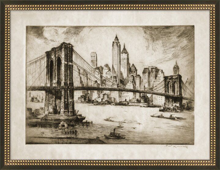 Providence Art 'Brooklyn Bridge' Framed Print