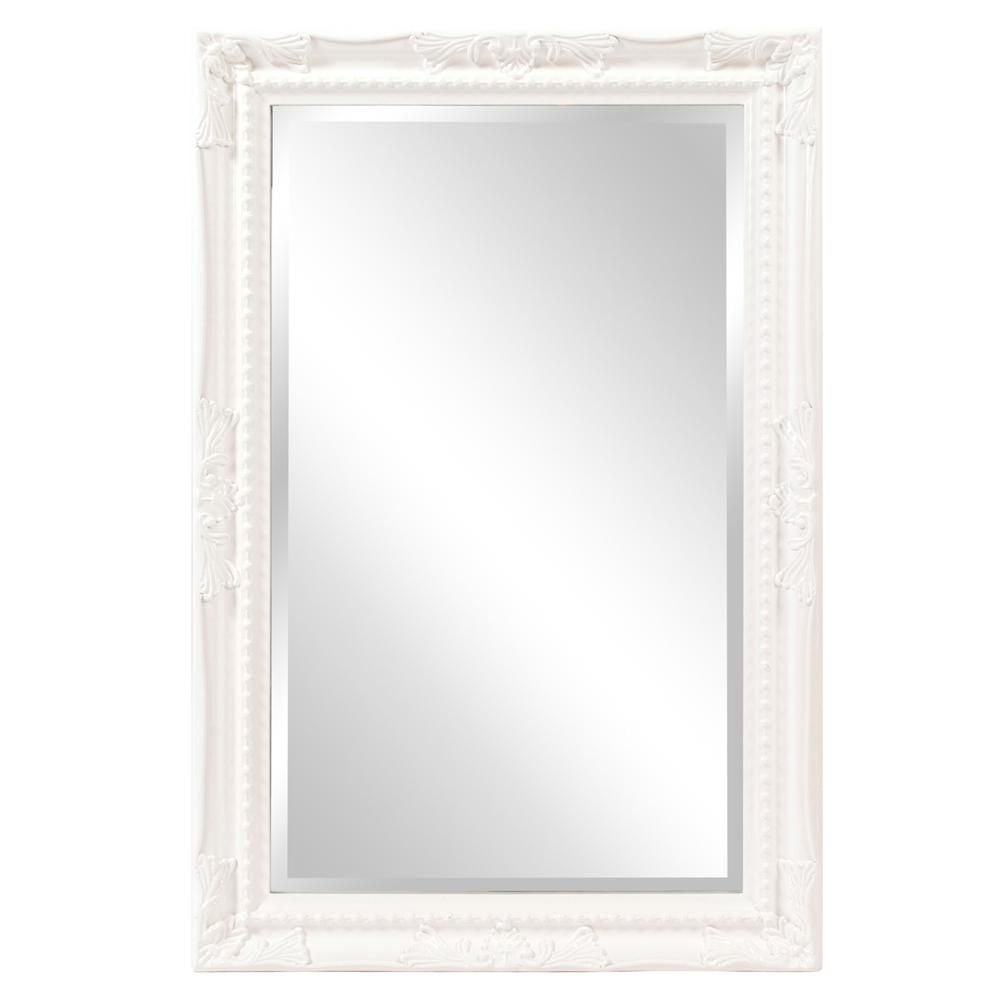 Queen Ann Rectangular White Mirror