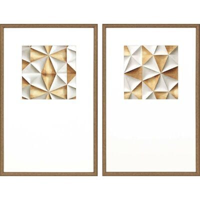 Origami Luxe 2 Piece by Duncan - Picture Frame Print Set on Paper