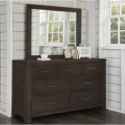 Bedlington 7 Drawer Solid Wood Double, White Dresser With Mirror Wayfair