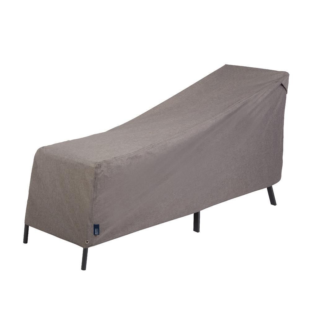 ALLEN COMPANY Garrison Waterproof Outdoor Patio Chaise Lounge Cover, 65 in. W x 28 in. D x 29 in. H, Heather Gray, Neutral gray color matches most 