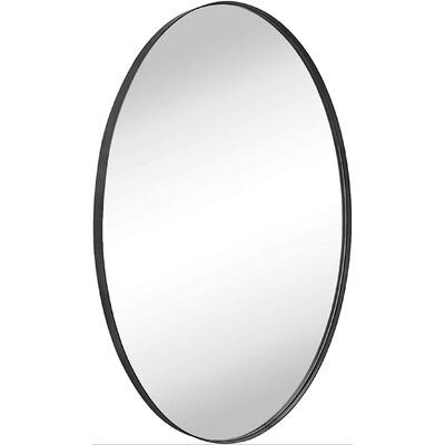 Oval Brushed Nickel Metal Framed, Polished Nickel Oval Bathroom Mirror
