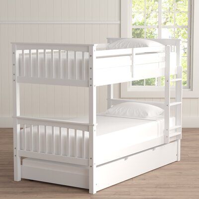 Esmeralda Twin Over Bunk Bed With, Wayfair White Bunk Beds