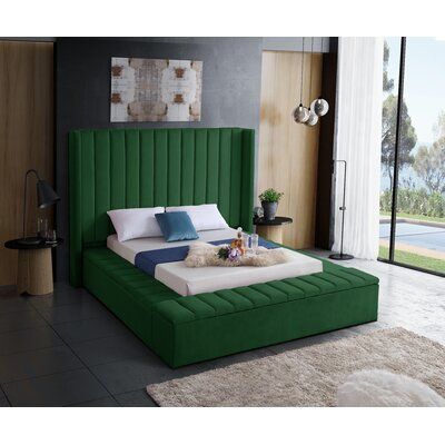 Rick Solid Wood Tufted Upholstered, Wayfair King Size Storage Bed