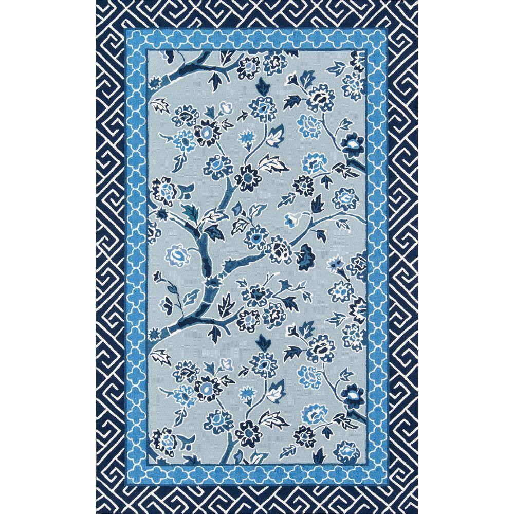 Momeni Under A Loggia Blossom Dearie Blue 8 ft. X 10 ft. Indoor Outdoor Rug