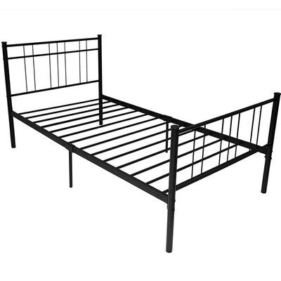 Black Metal Single Bed Frame With, Wayfair Single Bed Frame