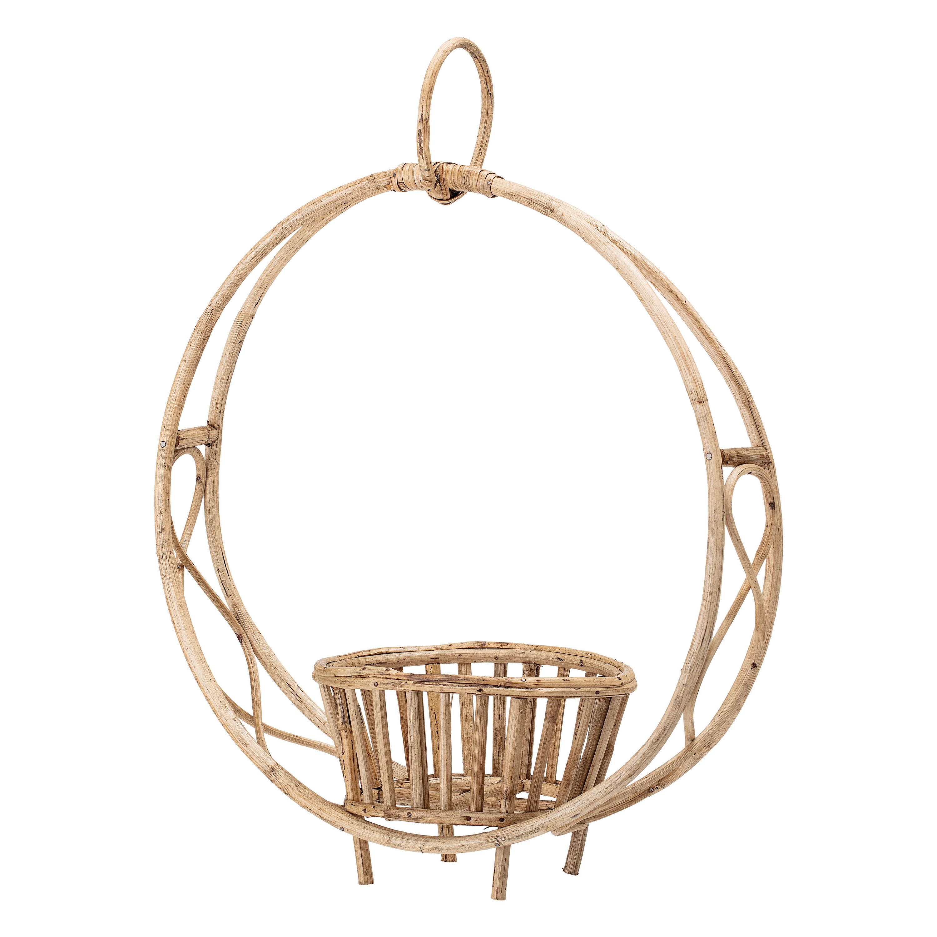 17"L x 7-3/4"W x 21-1/2"H Rattan Planter Holder (Holds 5" Pot) (Hangs or Sits)