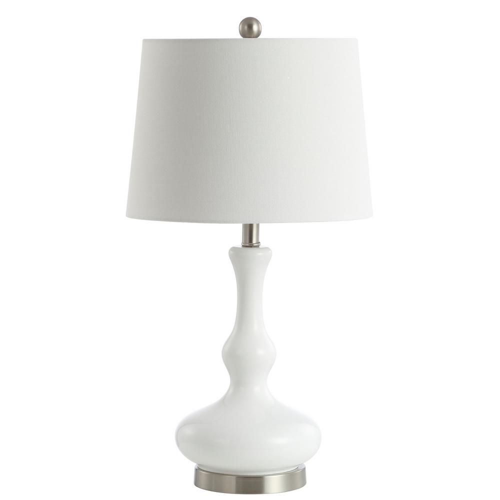 Safavieh Kellen 25.5 in. White/Nickel Table Lamp