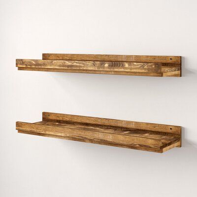 Fragoso 2 Piece Pine Solid Wood, Birch Lane Shelves
