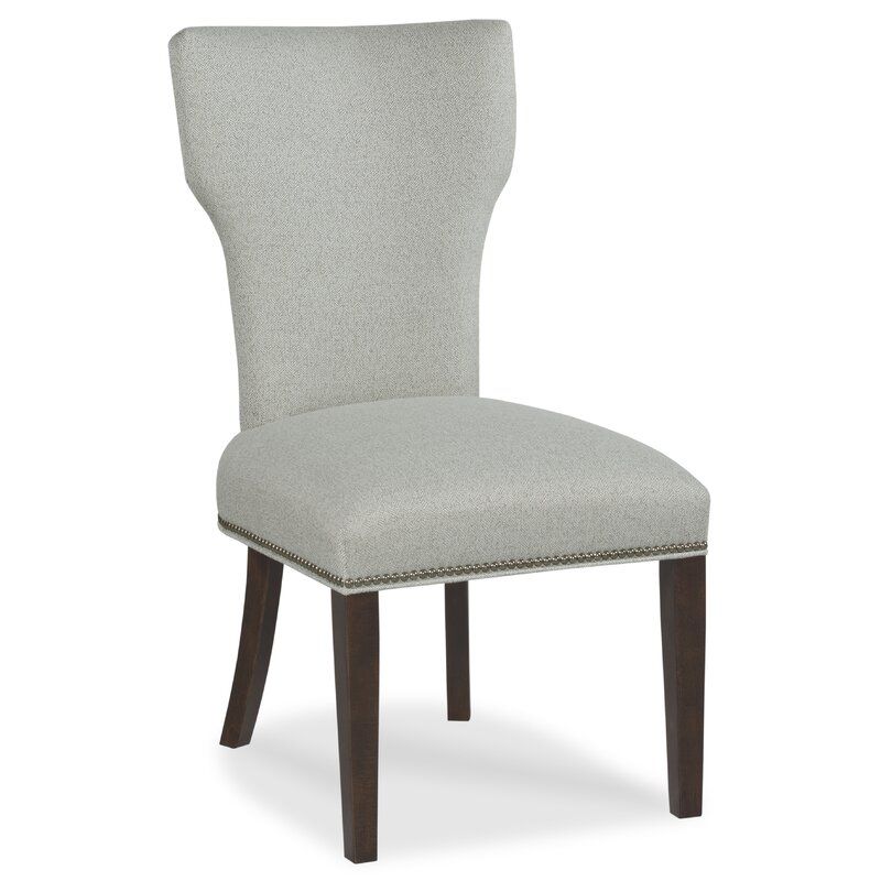Fairfield Chair Jacqueline Upholstered Dining Chair Body Fabric: 3162 Straw, Leg Color: Walnut