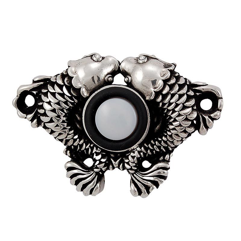 Vicenza Designs Pollinol Koi Push Button Finish: Antique Silver