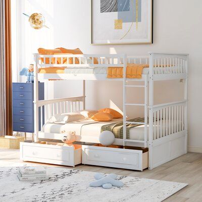 Twin Over Bunk Bed With Drawers, Wayfair Bunk Beds