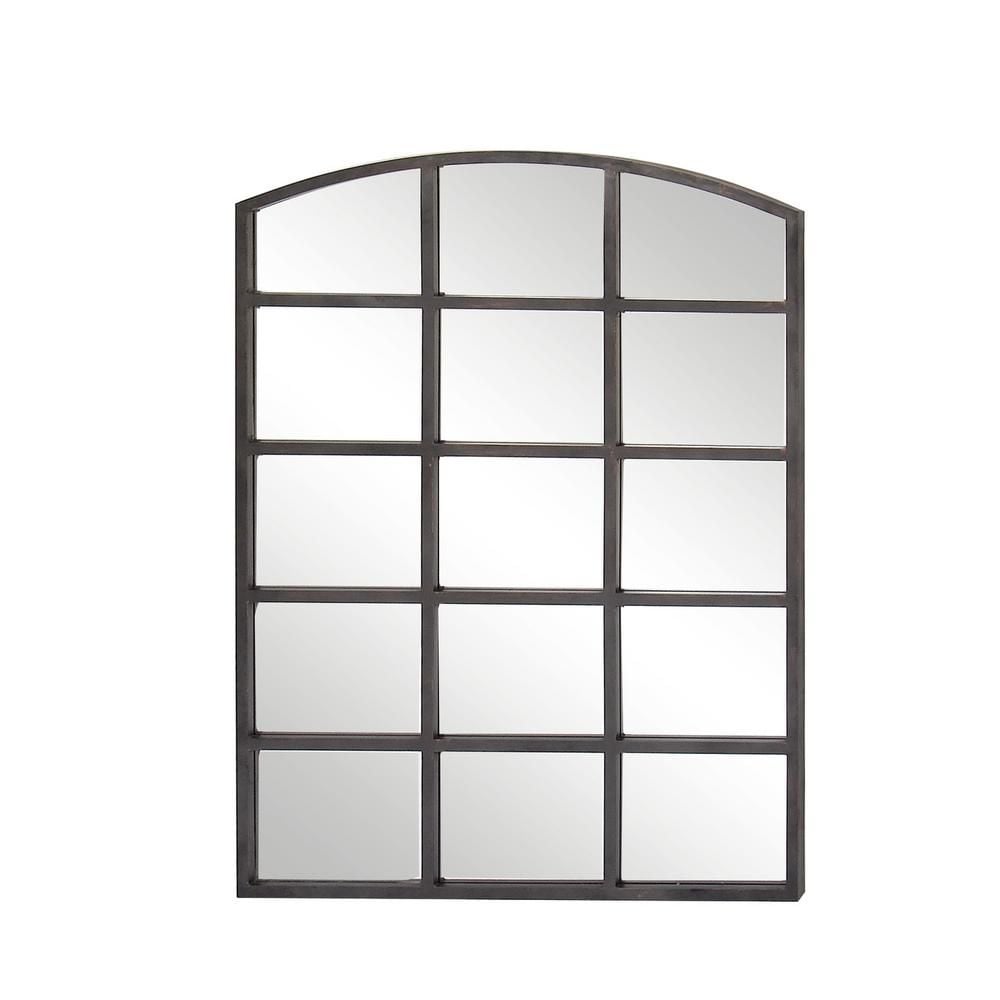 48 In X 36 Arched Window Pane, Small Window Pane Wall Mirror