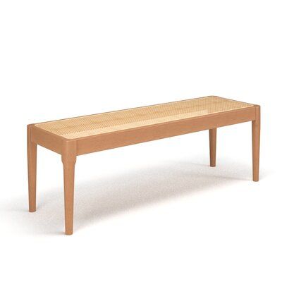 Lana Solid Wood With Natural Cane Bench