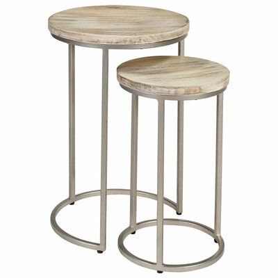 17 Stories & Co. Natural Isla Nesting End Table 2-Piece Set
