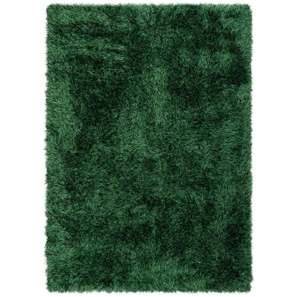 Well Woven Kuki Chie Glam Solid Textured UltraSoft Green 7 ft. 10 in