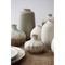 Black Polka Dots Stoneware Textured Vases, Set of 3
