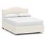 Raleigh Upholstered Curved Low Headboard with Footboard Storage Platform Bed, Without Nailheads, King, Performance Twill Warm White