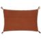 Lois Lumbar Pillow, Burnt Orange, 22" x 14"