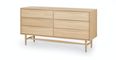 Lenia 6-Drawer Double Dresser, White Oak