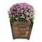16 in. Dark Flame Wood Tapered Planter, Brown