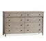 Toulouse 8-Drawer Wide Dresser, Gray Wash