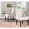 Flossmoor Side Chair in Linen - Taupe with Nailheads
