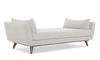 Beige Hughes Mid Century Modern Daybed - Prime Dove - Coffee Bean