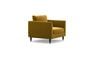 Owens Accent Chair with Yellow Citrine Fabric and Matte Black legs