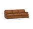 Townsend Roll Arm Leather Sofa, Polyester Wrapped Cushions, Leather Burnished Bourbon