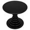Tahsin Modern Classic Black Hourglass Round Wood Side End Table