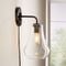 Arren Black Wall Sconce with Milk Angled Shade