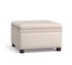 Tamsen Upholstered Square Storage Ottoman, Performance Chateau Basketweave Oatmeal