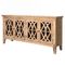 Milldale Rustic Lodge Limed Wood Glass Paneled Buffet