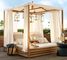 Madera Teak Daybed (Double Chaise with Canopy), Natural