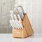 Wusthof ® Gourmet White 18-Piece Knife Set with Natural Wood Block