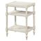 Syver French Country White Wood Rectangular Side End Table