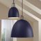 Maddox Navy Dome Pendant Large with Nickel Socket