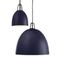 Maddox Navy Dome Pendant Large with Nickel Socket
