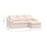 York Slope Arm Slipcovered Deep Seat Left Arm Sofa with Chaise Sectional, Down Blend Wrapped Cushions, Performance Slub Cotton White