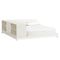 Ultimate Platform Bed + Cubby/ Cabinet Set, Queen, Water-Based Simply White