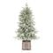 Home Accents Holiday 4.5 ft Pre-Lit Potted Artificial Christmas Tree with 100 White Lights