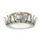 Crystorama Broche 16 in 3-Light Antique Silver Flush Mount