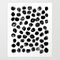 Jacson - Minimal Black And White Modern Abstract Art Print Dots Polka Dots Brushstrokes Urban Bklyn Art Print by Charlottewinter - X-Small