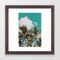 Palm Trees And Island Breeze Framed Art Print by Leah Flores - Conservation Walnut - X-Small-12x12